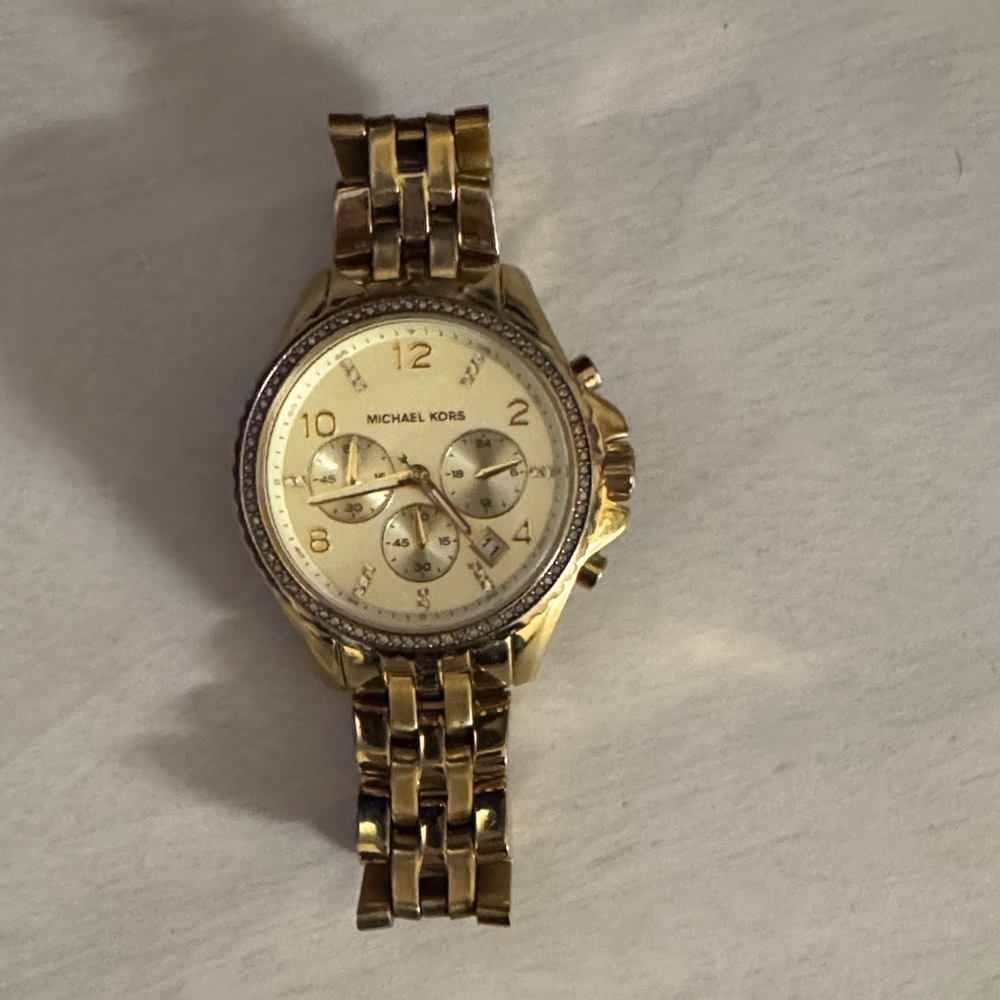 Michael Kors Gold Chronograph Watch mk5347